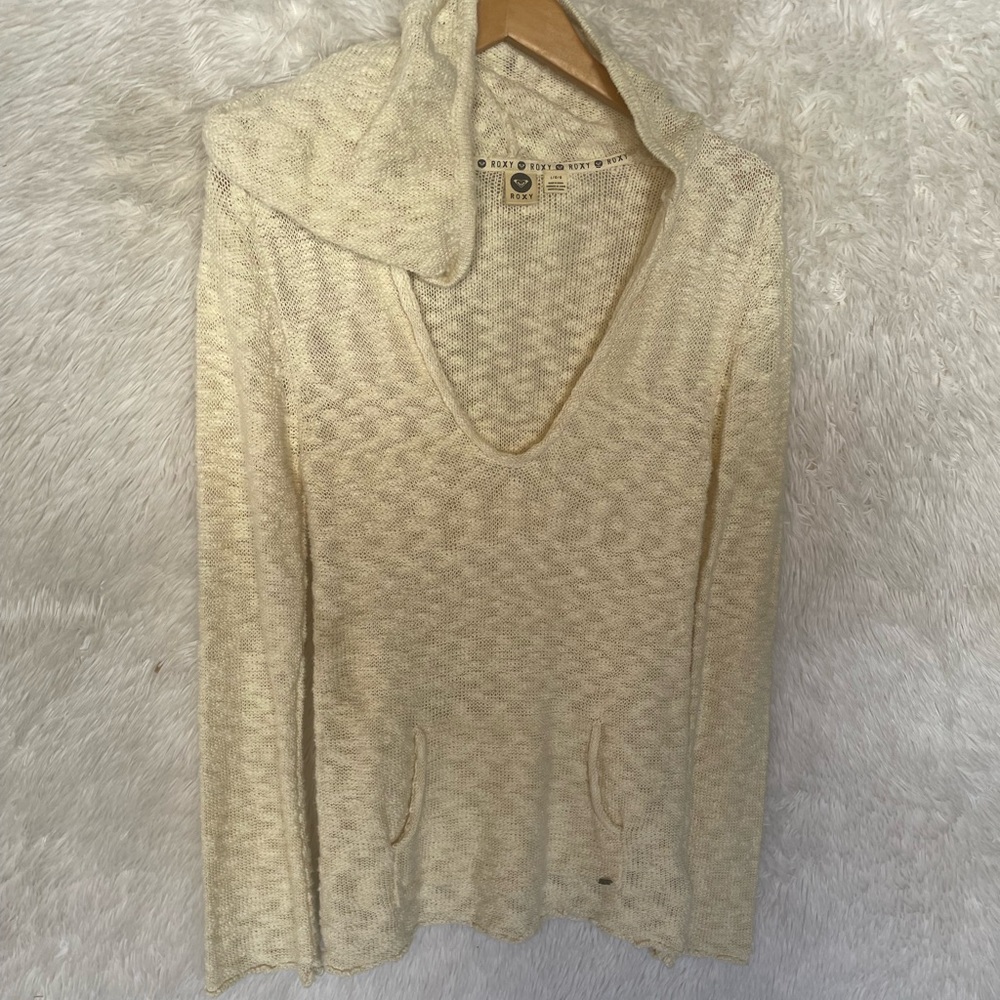 Roxy cotton woman’s v neck hoodie